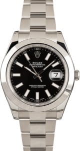 Rolex Datejust 116300 Black Dial Men's Watch