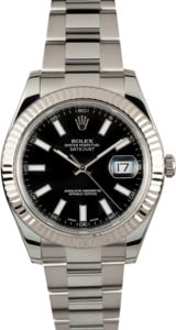 Rolex Datejust 116300 Black Index 100% Genuine
