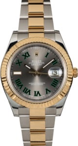 Rolex Datejust 116333 Slate Roman Dial Two Tone TT