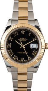 Men's Rolex Datejust 116333 Black Dial with Two Tone Oyster