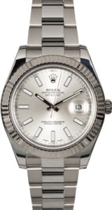 Certified Rolex Datejust 116334 Silver Dial