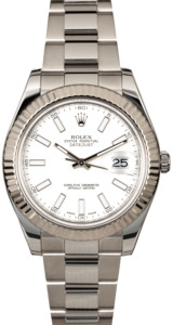 Rolex Datejust II Ref 116334 Silver Dial t