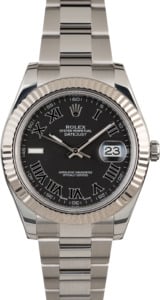 Unworn Rolex Datejust II Ref 116334 Matte Black Roman Dial