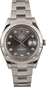 PreOwned Rolex Datejust 41MM Ref 116334 Slate Diamond Dial