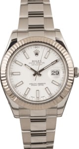 Pre-Owned Rolex Datejust II Ref 116334 White Dial 41MM T