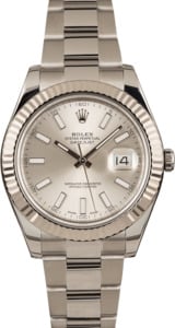 Used Rolex Datejust II Ref 116334 Silver Luminous Dial