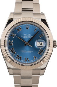 Rolex Datejust II Ref 116334 Blue Roman Dial