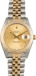 Rolex Date 15223 Luminous Champagne Index Dial