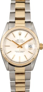 Authentic Rolex Datejust 16013 Two Tone Oyster