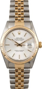 Certified Rolex Datejust 16013 Silver Dial