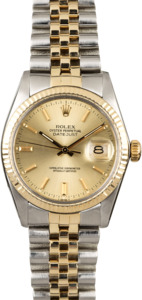 PreOwned Rolex Datejust 16013 Champagne Dial