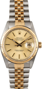 Used Rolex Datejust 16013 Champagne Index Dial