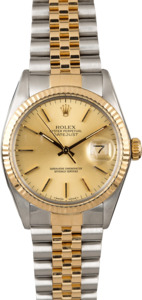 PreOwned Rolex Datejust 16013 Champagne Index Dial