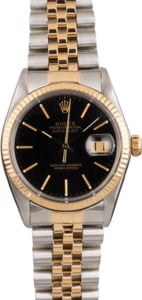 Pre-Owned Rolex Datejust 16013 Black Dial 36MM