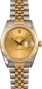 Used Rolex Two-Tone Datejust 16013 Champagne