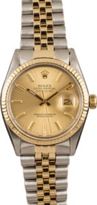 Pre-Owned Rolex Two-Tone Datejust 16013 Fluted Bezel T