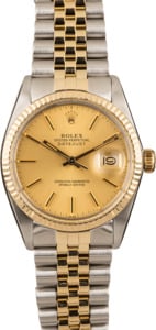 Used Rolex Two-Tone Datejust 16013 Fluted Bezel T