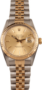 Used Rolex Two-Tone Datejust 16013 Fluted Bezel