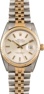 Used Rolex Two Tone Datejust 16013 Jubilee Bracelet T