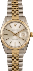 Pre Owned Rolex Two-Tone Datejust 16013 Silver