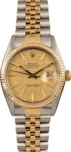 Used Rolex Datejust 16013 Champagne Linen Dial T