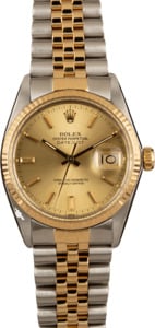 Used Rolex 36MM Datejust 16013 Champagne Dial