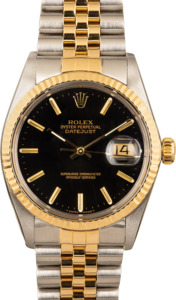 Pre-Owned Rolex Datejust 16013 Black Dial Watch