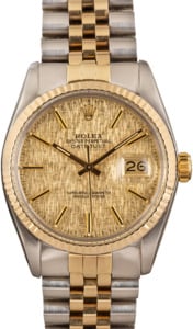 Men's Rolex Datejust 16013 Champagne Linen Dial