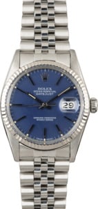 PreOwned Rolex Datejust 16014 Blue Dial