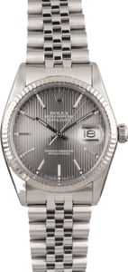 Pre-Owned Rolex Datejust 16014 Dark Rhodium Tapestry