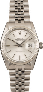 Pre Owned Rolex Steel Datejust 16014 Silver Index Dial