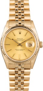 PreOwned Rolex Datejust 16018 Yellow Gold Jubilee