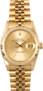 Rolex Datejust 16018 Yellow Gold Certified Pre-Owned