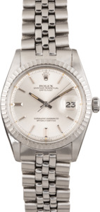 Pre Owned Rolex Datejust 1603 Steel Engine Turned Bezel