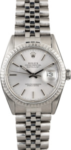 PreOwned Men's Rolex Datejust 16030 Silver Dial