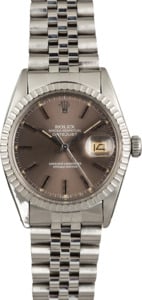 Rolex Datejust 16030 Slate Index Dial Engine-Turned Bezel