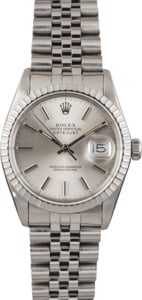 Pre Owned Silver Index Dial Rolex Datejust 16030
