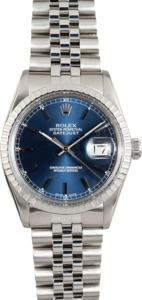 Rolex Datejust 16030 Blue Index Dial