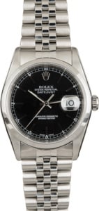 Rolex 16200 Pre-Owned Black Dial