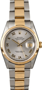 Rolex Datejust 16203 Rhodium Roman Dial