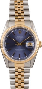 PreOwned Rolex Datejust 16203 Blue Dial
