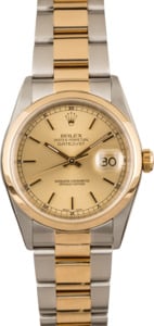Pre-Owned Rolex Datejust 16203 Champagne Index Dial