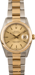 Pre-Owned Rolex Datejust 16203 Champagne Index Dial