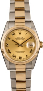 Pre Owned Rolex Datejust 16203 Champagne Roman Dial