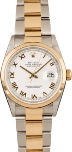 Pre Owned Rolex Datejust 16203 White Roman Dial