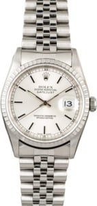 PreOwned Rolex Datejust 16220 Silver Index Dial
