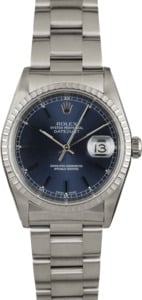 Rolex Datejust 16220 Blue Dial Steel Oyster Band