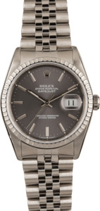 Used Rolex Datejust 16220 Slate Index Dial