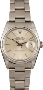 Used Rolex Steel Datejust 16220 Silver Dial T