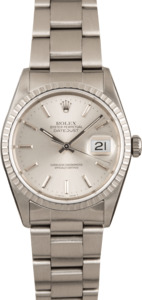 Pre Owned Rolex Datejust 16220 Silver Dial